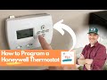  how to program set  reset a honeywell programmable thermostat easy  fast instructions
