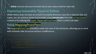 Exploring the World of Immutable Dictionaries in Python
