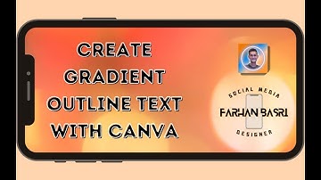 How To Create Gradient Outline Text Using Canva? #graphicdesign #canva