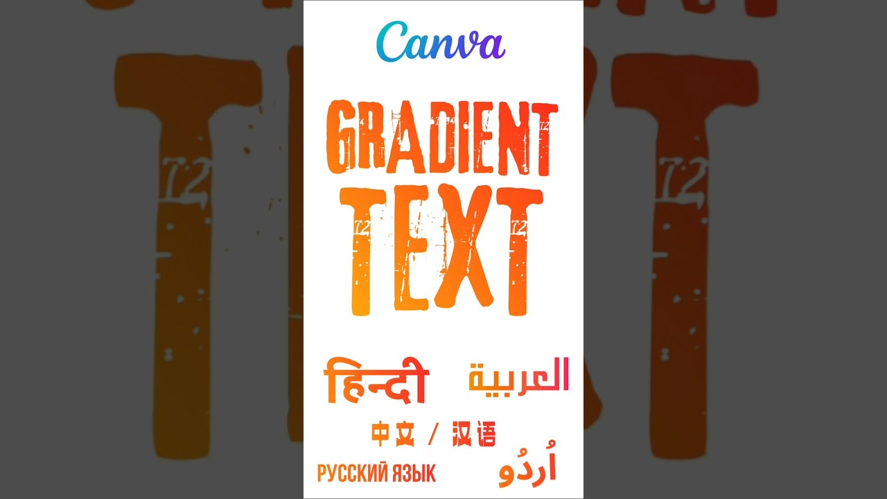 Gradient Text in Canva for Any Language #canva #graphicdesign