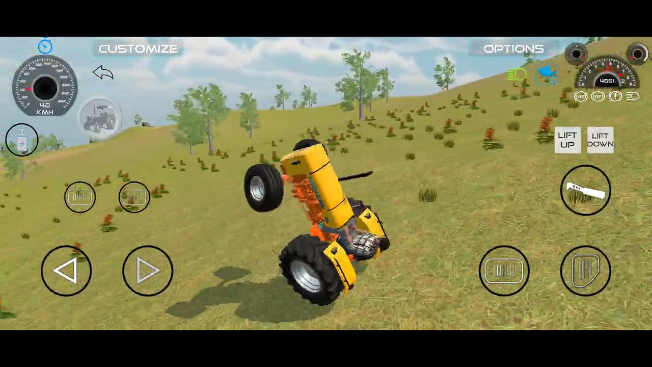 Hindustan 60 tractor off road driving simulator 3d game 