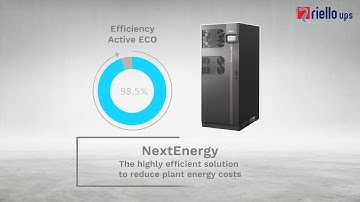 NextEnergy Riello UPS. Three-phase UPS. The highly efficient solution to reduce plant energy costs.