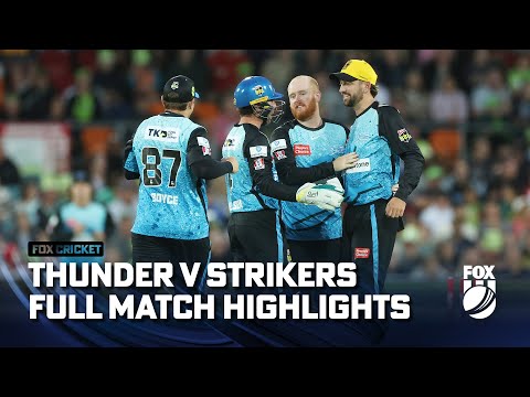 Sydney Thunder vs. Adelaide Strikers  - Full Match Highlights 14/01/2024 | Fox Cricket