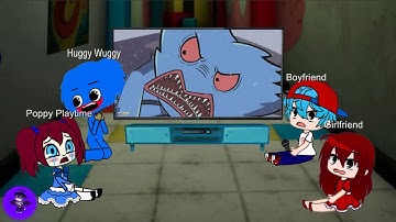 FNF Characters and Huggy Wuggy & Poppy Playtime react to Poppy Playtime memes Part 4!