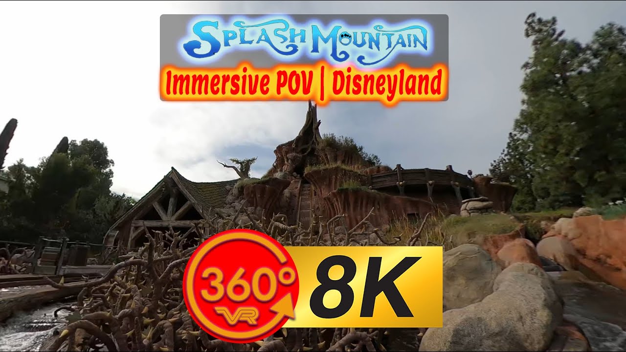 Relive Splash Mountain at Disneyland | 8K 360 VR spatial audio | Front POV