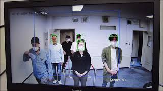 監視カメラ型体温測定用サーモグラフィカメラ（サーマルカメラ）の複数人での検査使用例　DS-2TD2617B-3/PAB-SDSSET ｜株式会社松電舎