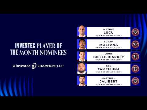 Investec Player of the Month Nominees - May | Investec Champions Cup
