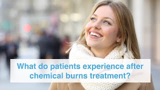 What do patients experience after chemical burns treatment? Resimi
