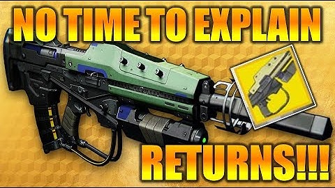 DESTINY 2 | NO TIME TO EXPLAIN EXOTIC PULSE RIFLE RETURNS IN BEYOND LIGHT - NEW DETAILS!!!