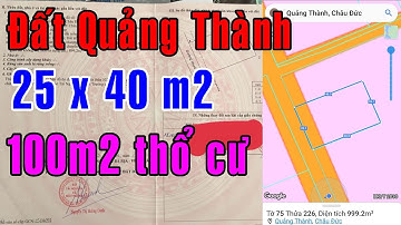 K63 Kẹt tiền Bán lô đất biệt thự nhà vườn Vuông đẹp (25x40)m2 có thổ cư xã Quảng Thành, Châu Đức