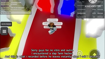 Encountering a slap farm hacker | Roblox Slap Battles