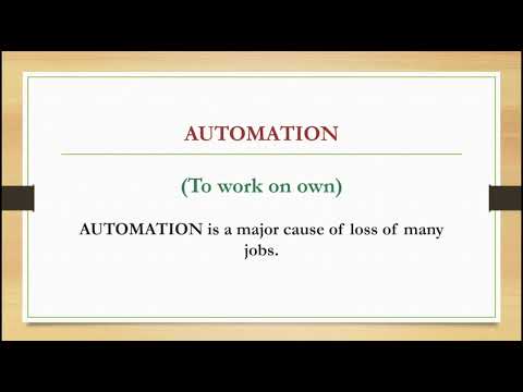 Automation Meaning Synonyms
