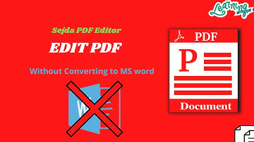 How to edit PDF