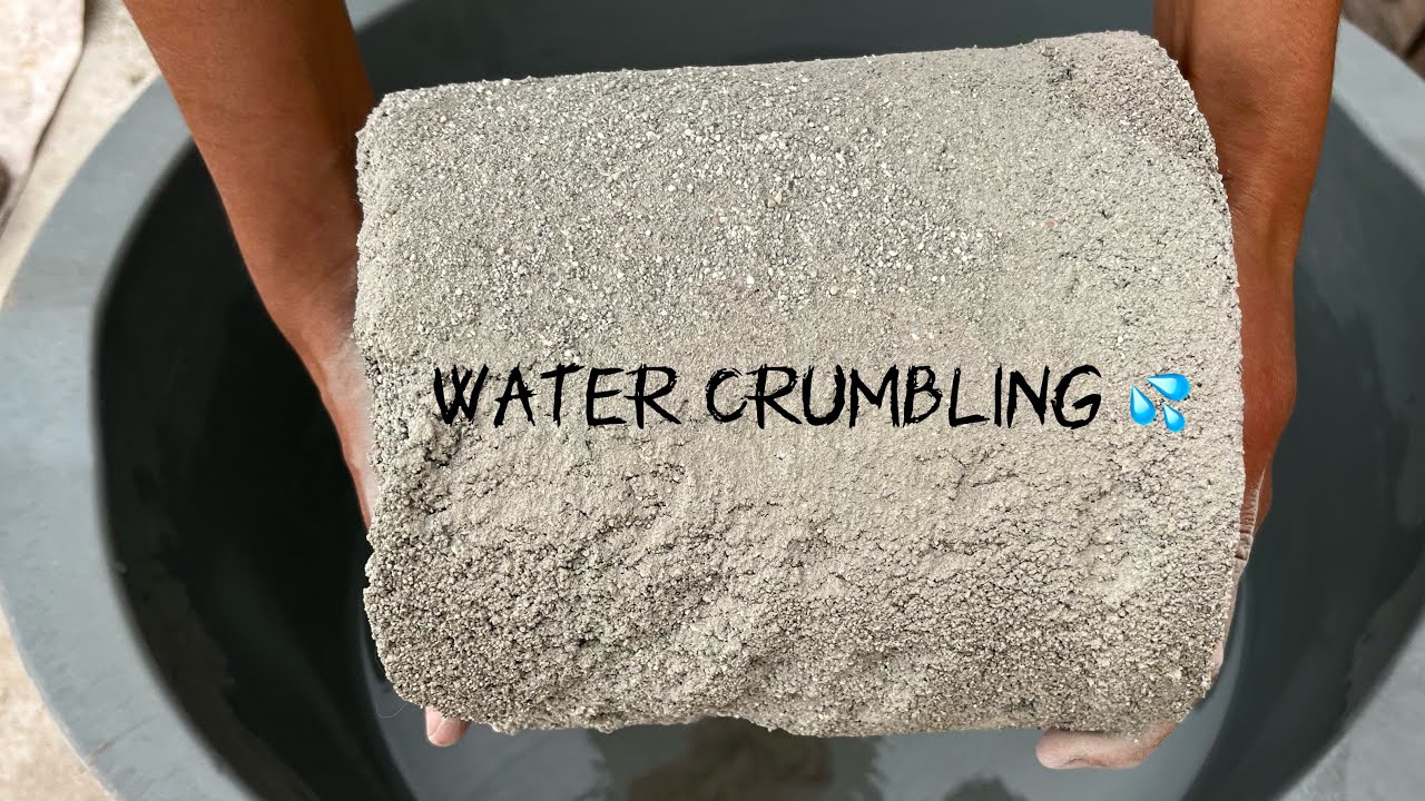ASMR | Dusty 😎Giant Buckets Of Cement Grains Water crumbling 