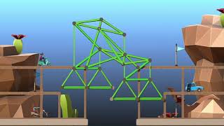 Poly Bridge 2 Level 4 - 15 "Twists and Turns" 100%