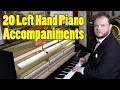 20 Left Hand Piano Accompaniments Ranked in Difficulty