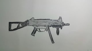 How to draw a UMP9 submachine gun | Vẽ súng UMP9