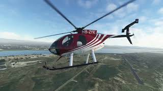AutoRotation Practice with the CowanSim MD-500E, MSFS