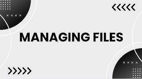 Administrasi Sistem Jaringan - Managing Files 