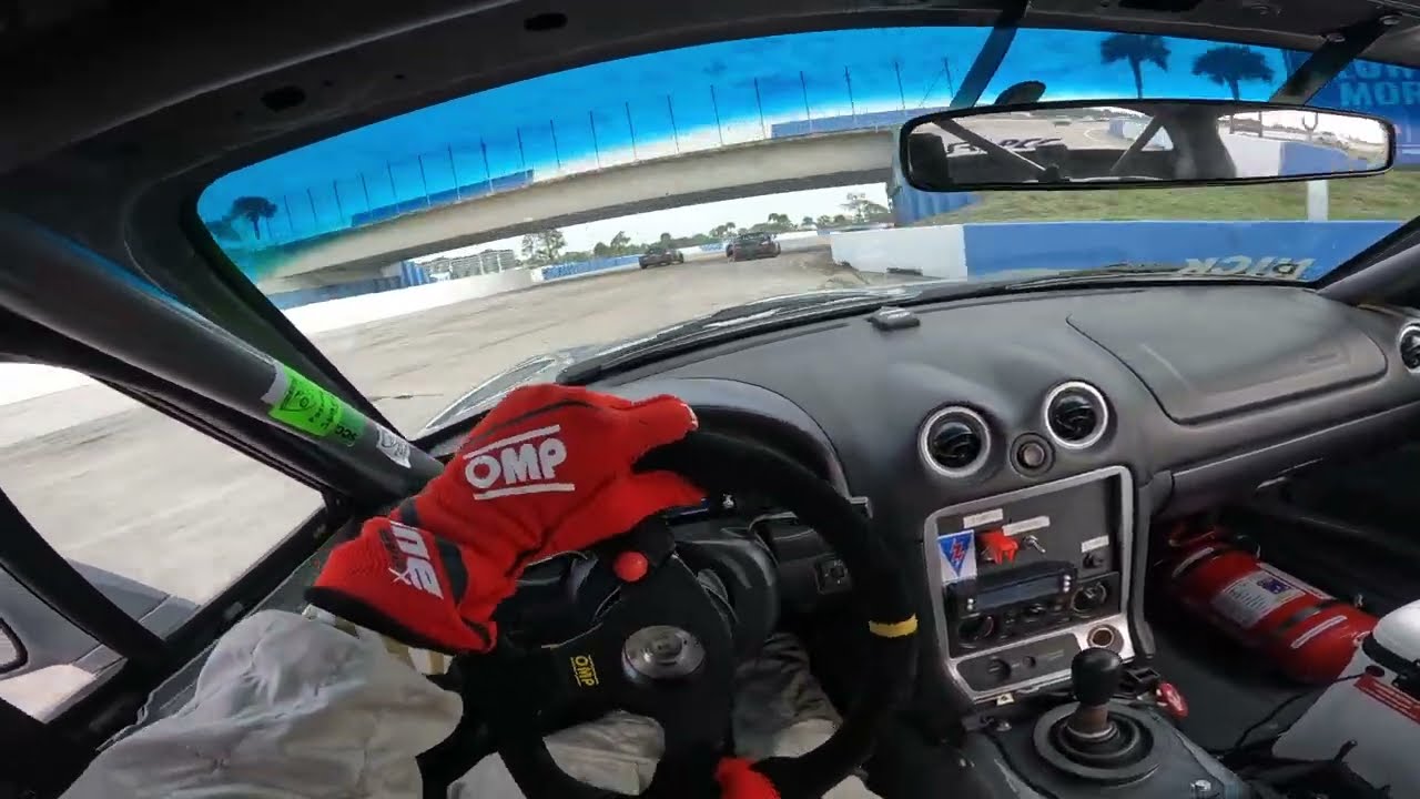 POV! 55 Car Spec Miata Field!  Awesome Battles! Sebring Turkey Trot 2023