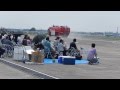 救難消防車ストライカーの実動展示