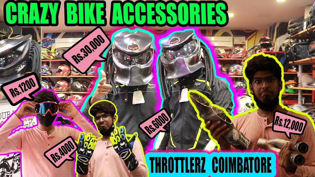 CRAZY BIKE ACCESSORIES IN COIMBATORE THROTTLERZ PITSTOP 