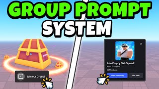 HOW TO MAKE A GROUP PROMPT SYSTEM [PROMPT + REWARDS] | Roblox Studio