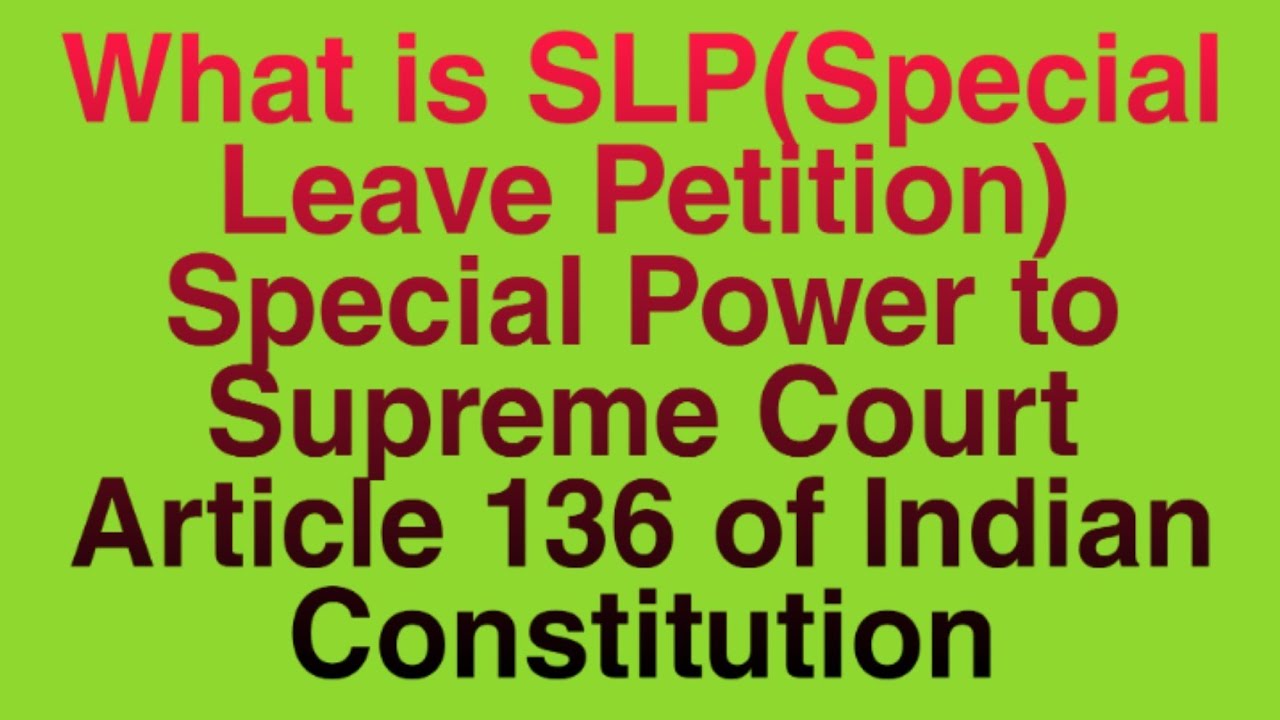 article 136 of the constitution