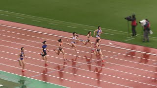 織田記念 GP女子100m 予選2組 2021.4 壱岐あいこ、石堂陽奈、御家瀬緑