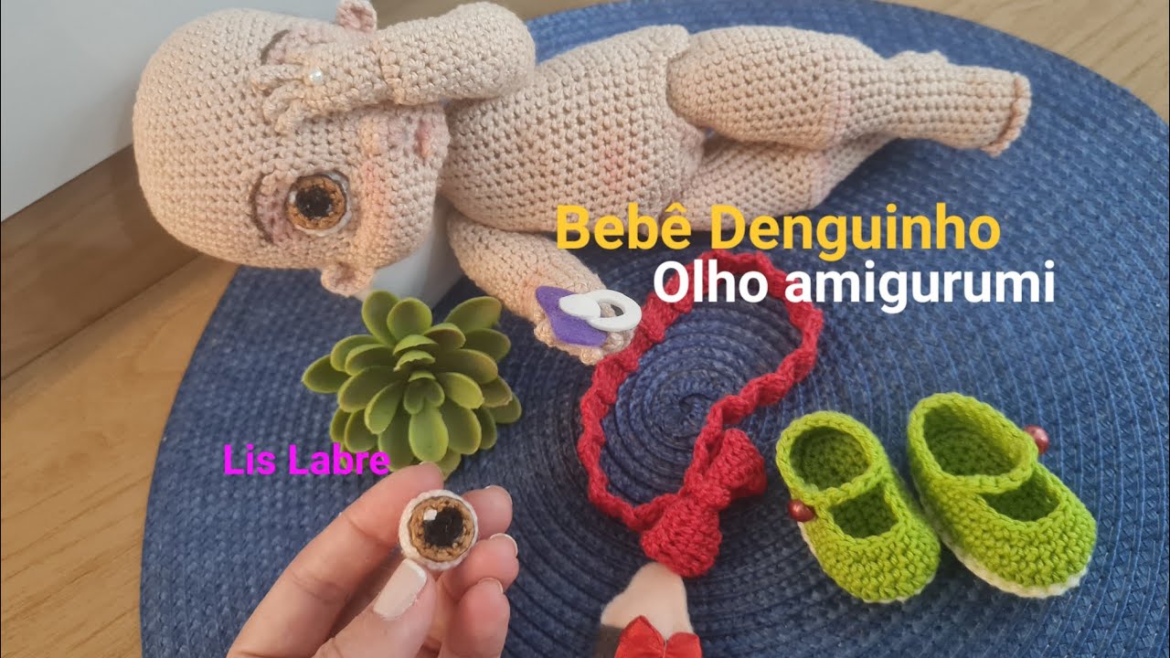 Olho amigurumi- Globo ocular- ⚜️Lis Labre ❤️