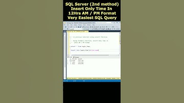 SQL Server Insert Only Time save into a database MSSQL Format function