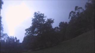 CLOSE "CLEAR AIR" LIGHTNING STRIKE - SLOW MOTION