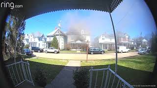 Doorbell Camera Captures Strangers Rescuing Woman from Burning Home