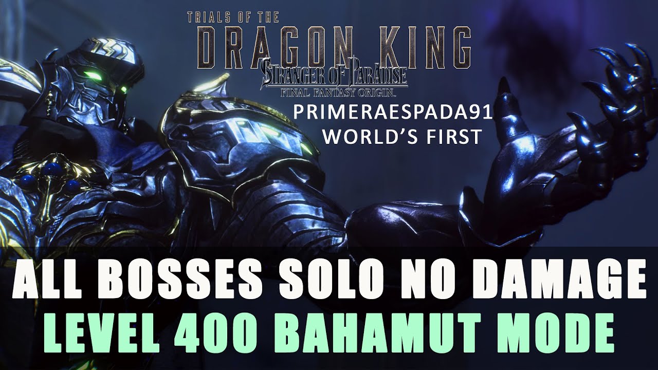 SOPFFO Trials of the Dragon King: All Bosses Solo No Damage Max Bahamut Mode