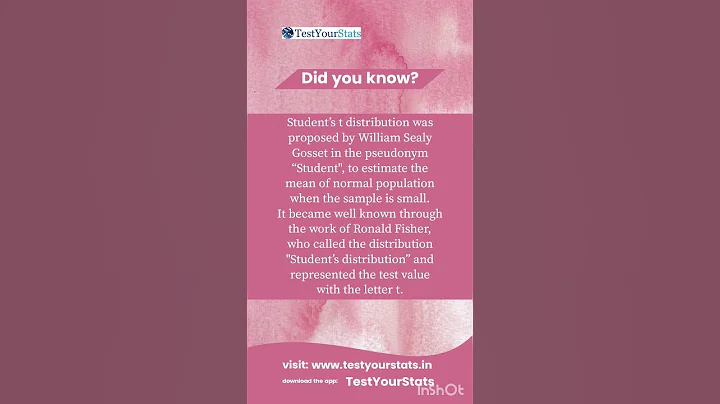 #tdistribution #datascience #statistics #quickinfo #shorts