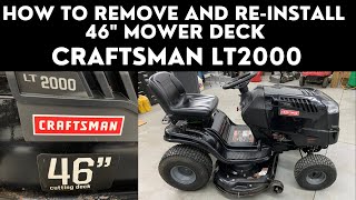 How to Remove Mower Deck Craftsman LT2000