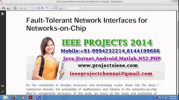 Fault Tolerant Network Interfaces for Networks on Chip