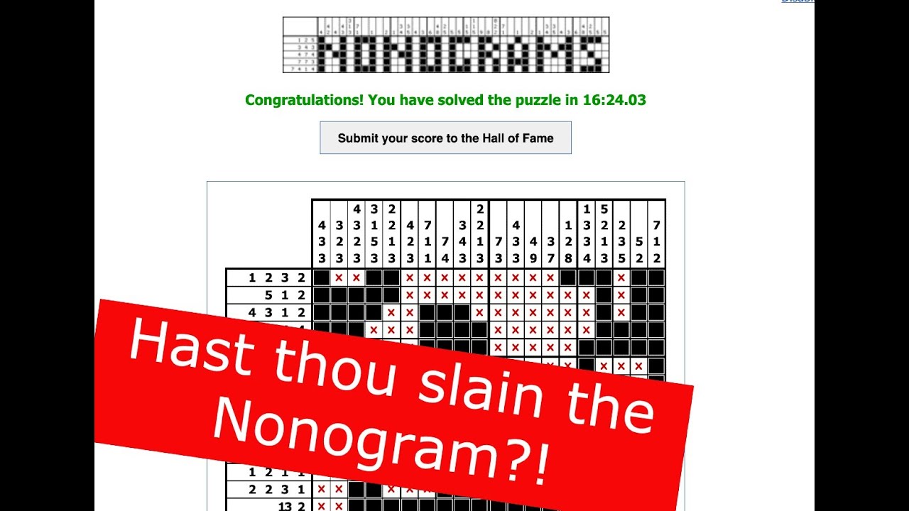 How to triumph over larger Nonogram puzzles.