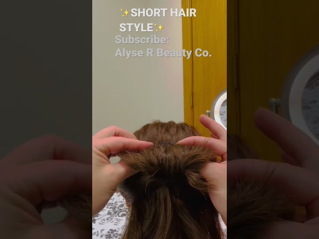 SHORT HAIR-STYLE half up hairstyle✨#hair #subscribe #hairstyle #howto #howto #shorts #youtube