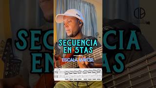 SECUENCIA DE ESCALA MAYOR - ESCALA EN QUIENTAS - 5tas. #bass #tutorial #guitar