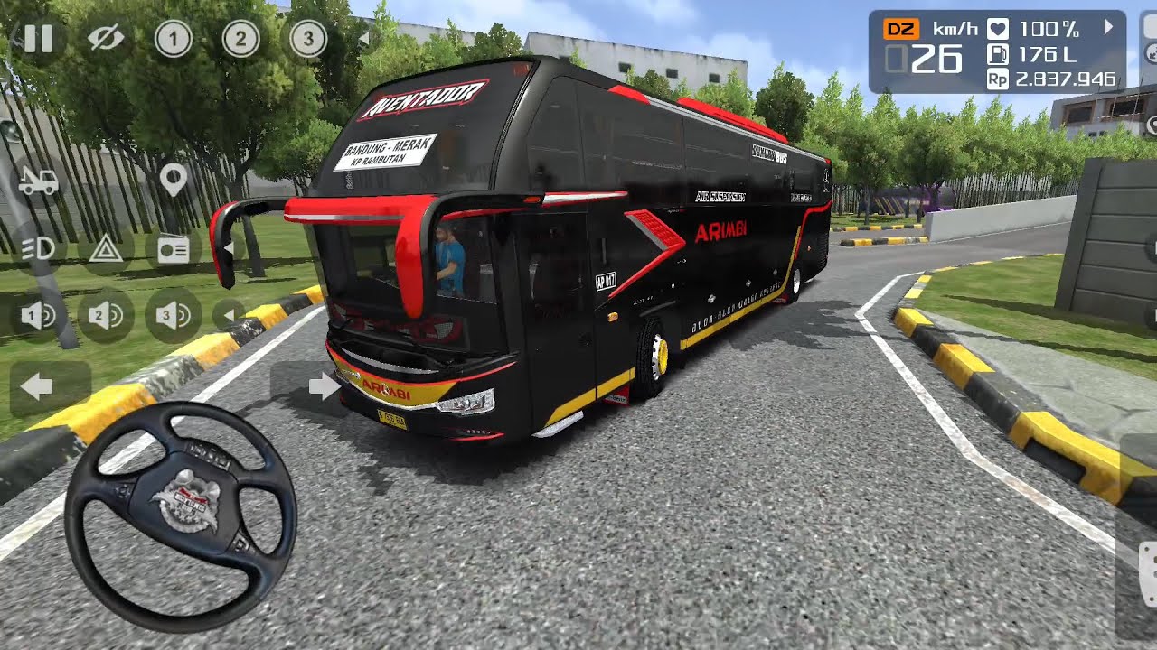 Bus Arimbi Aventador Narik Penumpang Rute Jakarta - Merak || Mode Narik Bussid V 4.4.1