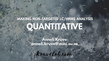Quantitative non-targeted analysis with LC/HRMS