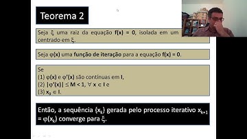 Curso Cálculo Numérico - Modulo 02 - Aula 20 - Condições de convergência do método de ponto fixo