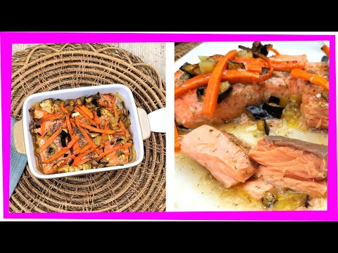 👉 SALMON WITH VEGETABLES AND SWEET SOUR SAUCE in the OVEN or in an AIR FRYER. Very Easy and Fast!