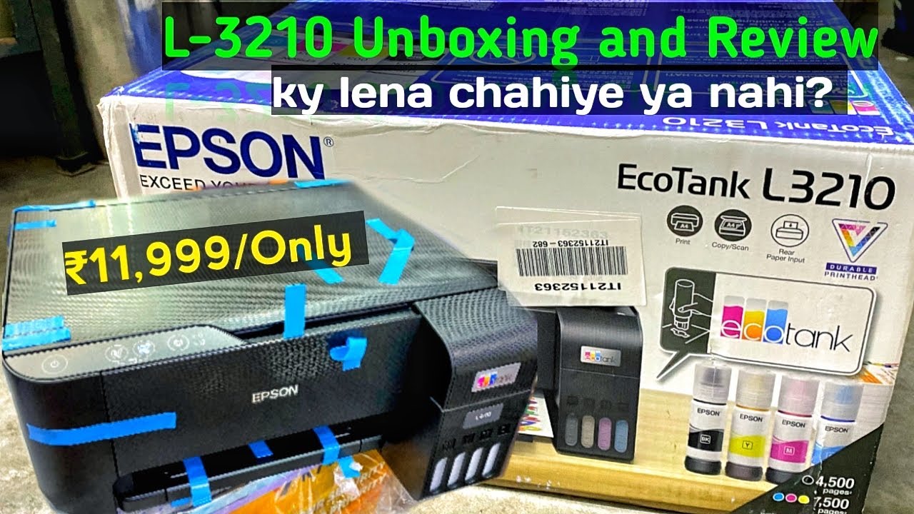 Epson Eco Tank ET 2810 unboxing 