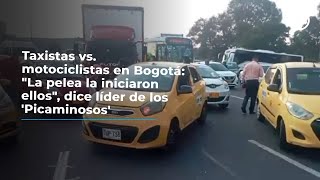 Taxistas vs. motociclistas en Bogotá: 