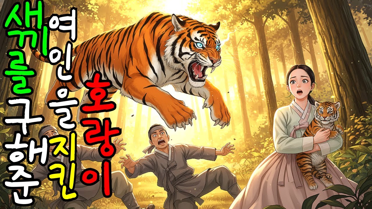 산적들을 찢어 발긴 어미 호랑이의 심판, 새끼를 구해준 여인을 위해 벌인 잔혹한 복수 | 야담 |옛날이야기 |민담