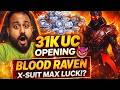 31K UC Opening 😈 Blood Raven X-Suit MAX Luck!? | PUBG Mobile Bangla