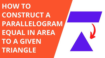 How to Construct a PARALLELOGRAM Equal in Area to a Given TRIANGLE | Technical Drawing Tutorial