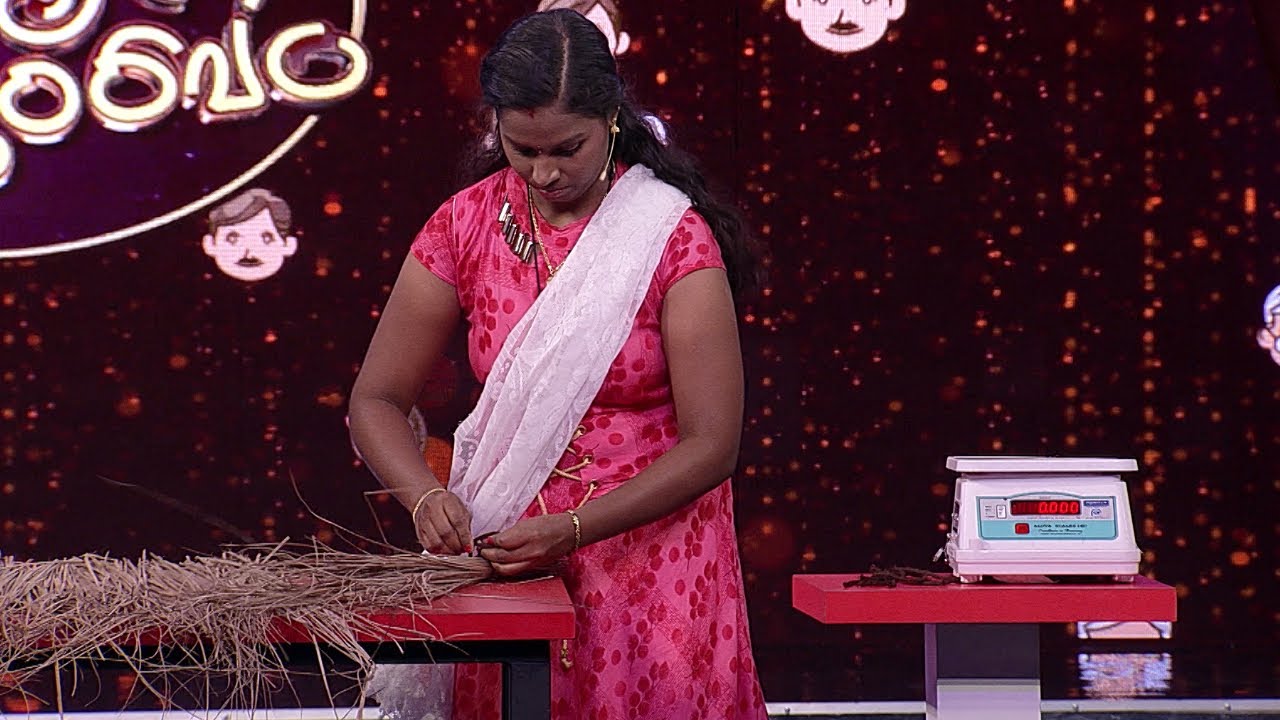 Kusruthi Kudumbam | How does make a Broom..! | Highlights mazhavil manorama thatteem mutteem